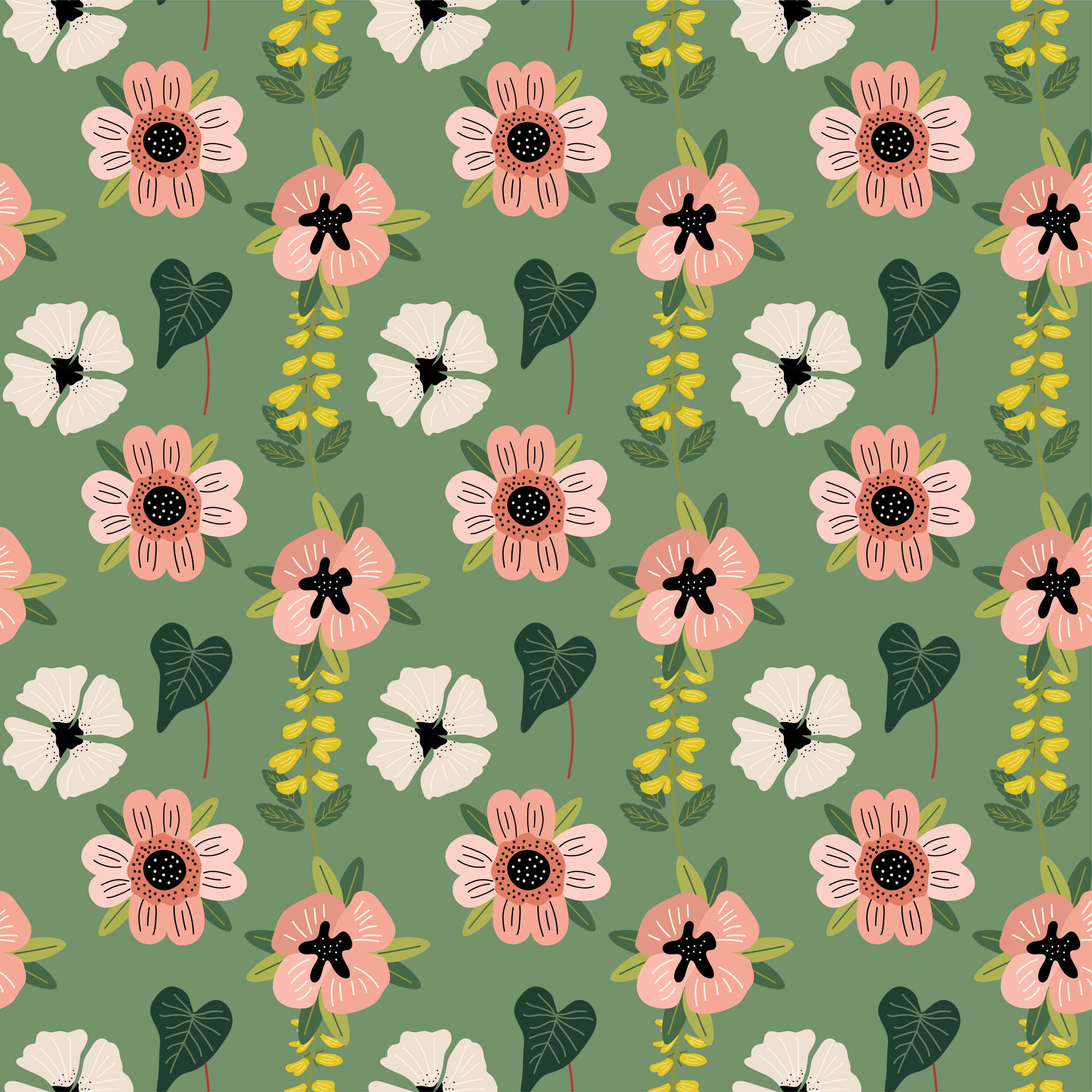 Spring Seamless Digital Paper - CraftNest - Digital Crafting and Art