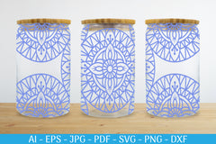 Mandala Designs SVG Bundle: 16 OZ Can Glass Wraps - CraftNest - Digital Crafting and Art
