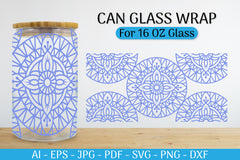 Mandala Designs SVG Bundle: 16 OZ Can Glass Wraps - CraftNest - Digital Crafting and Art