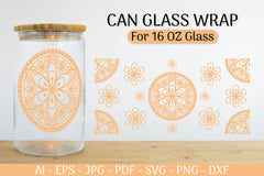 Mandala Can Glass Wrap Designs SVG Bundle 2 - CraftNest - Digital Crafting and Art