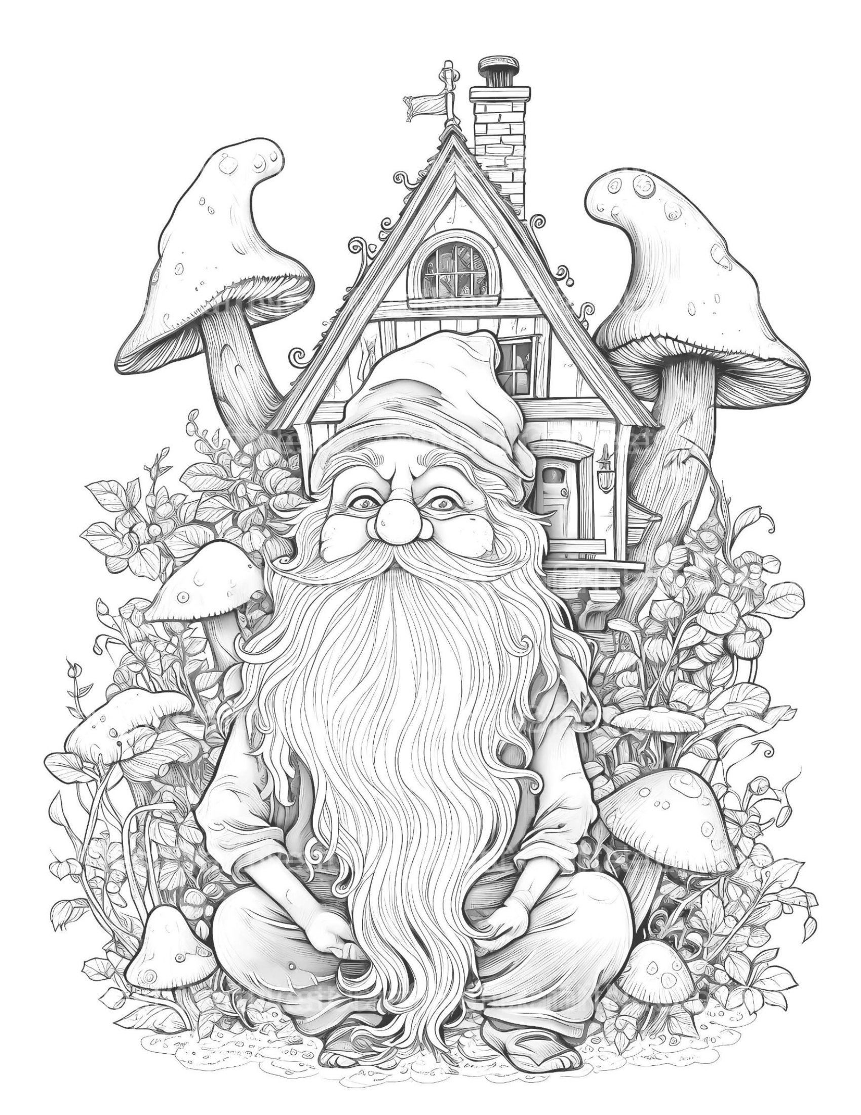 Gnome Coloring Book 2 - CraftNest - Digital Crafting and Art