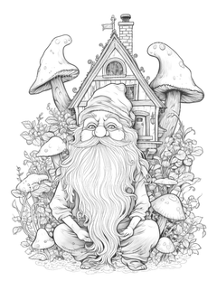 Gnome Coloring Book 2 - CraftNest - Digital Crafting and Art