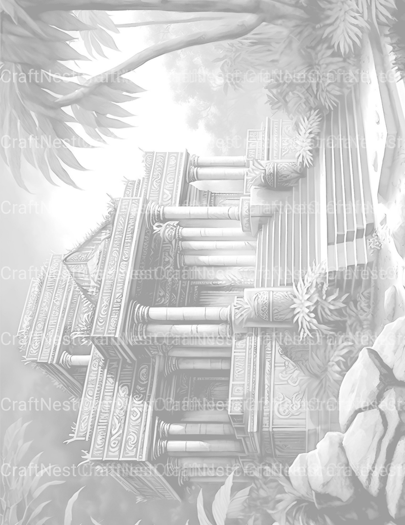 Lost Temples Coloring Book - CraftNest - Digital Crafting and Art