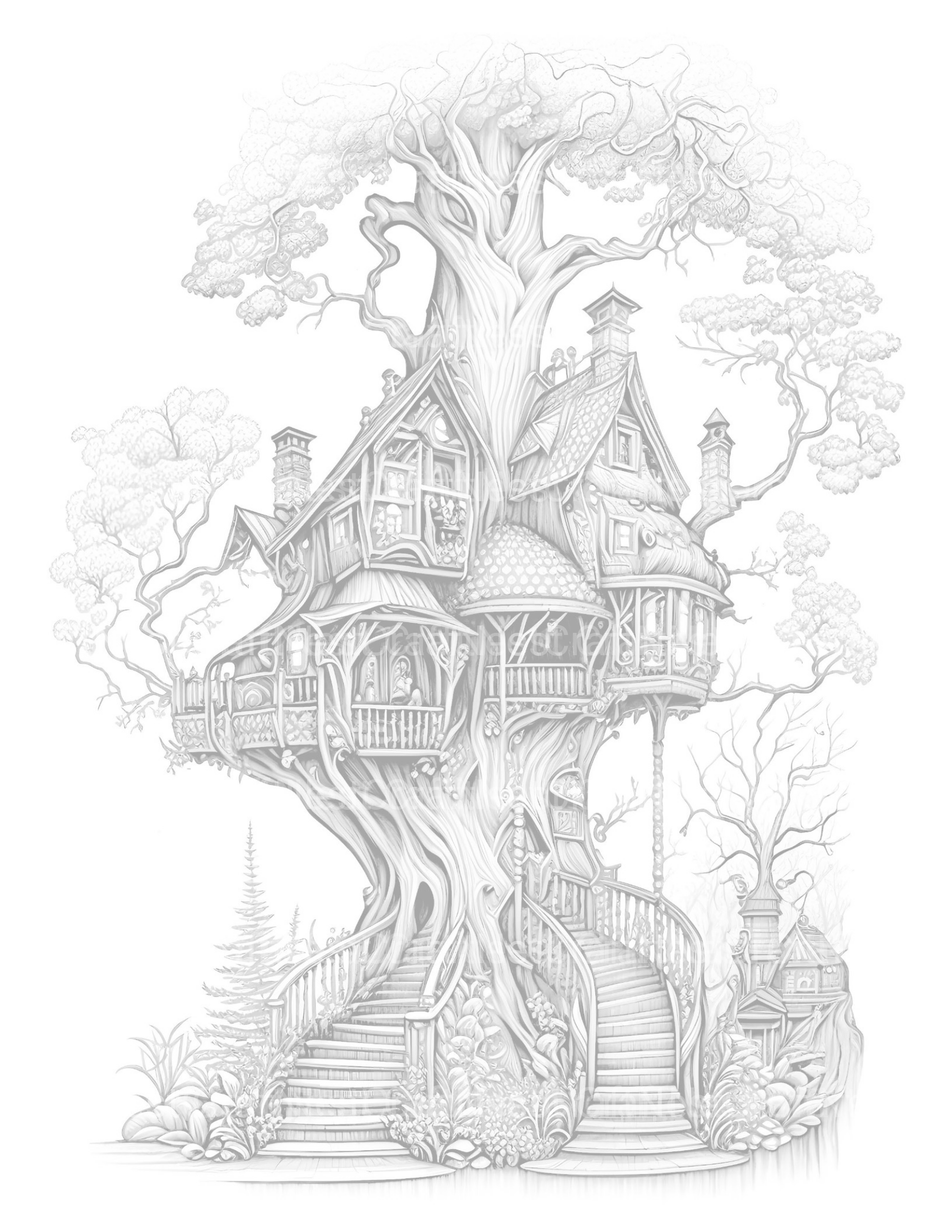 Treehouse Coloring Book 3 - CraftNest - Digital Crafting and Art