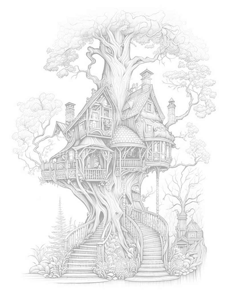 Treehouse Coloring Book 3 - CraftNest - Digital Crafting and Art