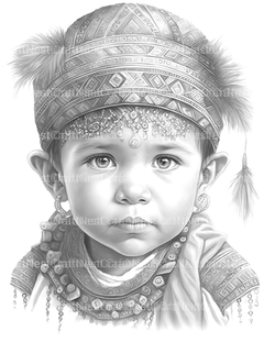 Inca Girl Coloring Book - CraftNest - Digital Crafting and Art