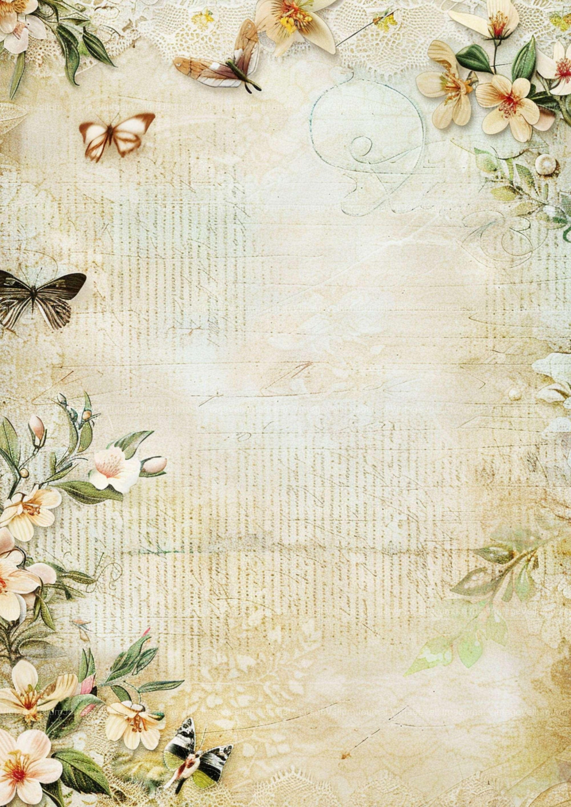 Floral Tapestry Junk Journal Pages - CraftNest - Digital Crafting and Art