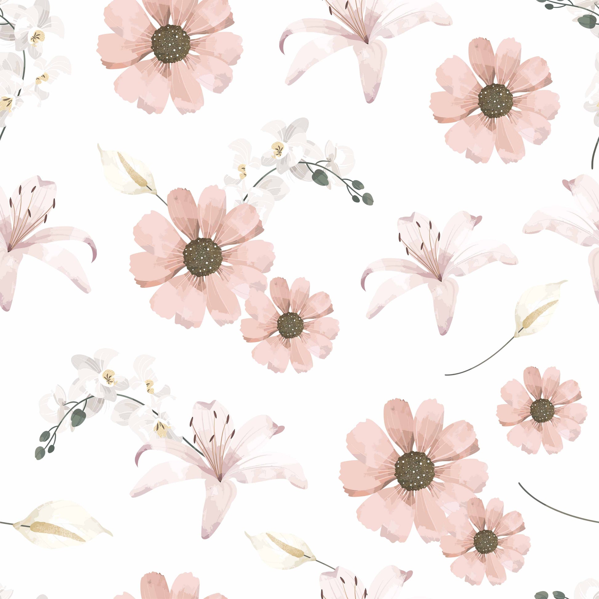 Spring Flower Seamless Digital Paper - CraftNest - Digital Crafting and Art