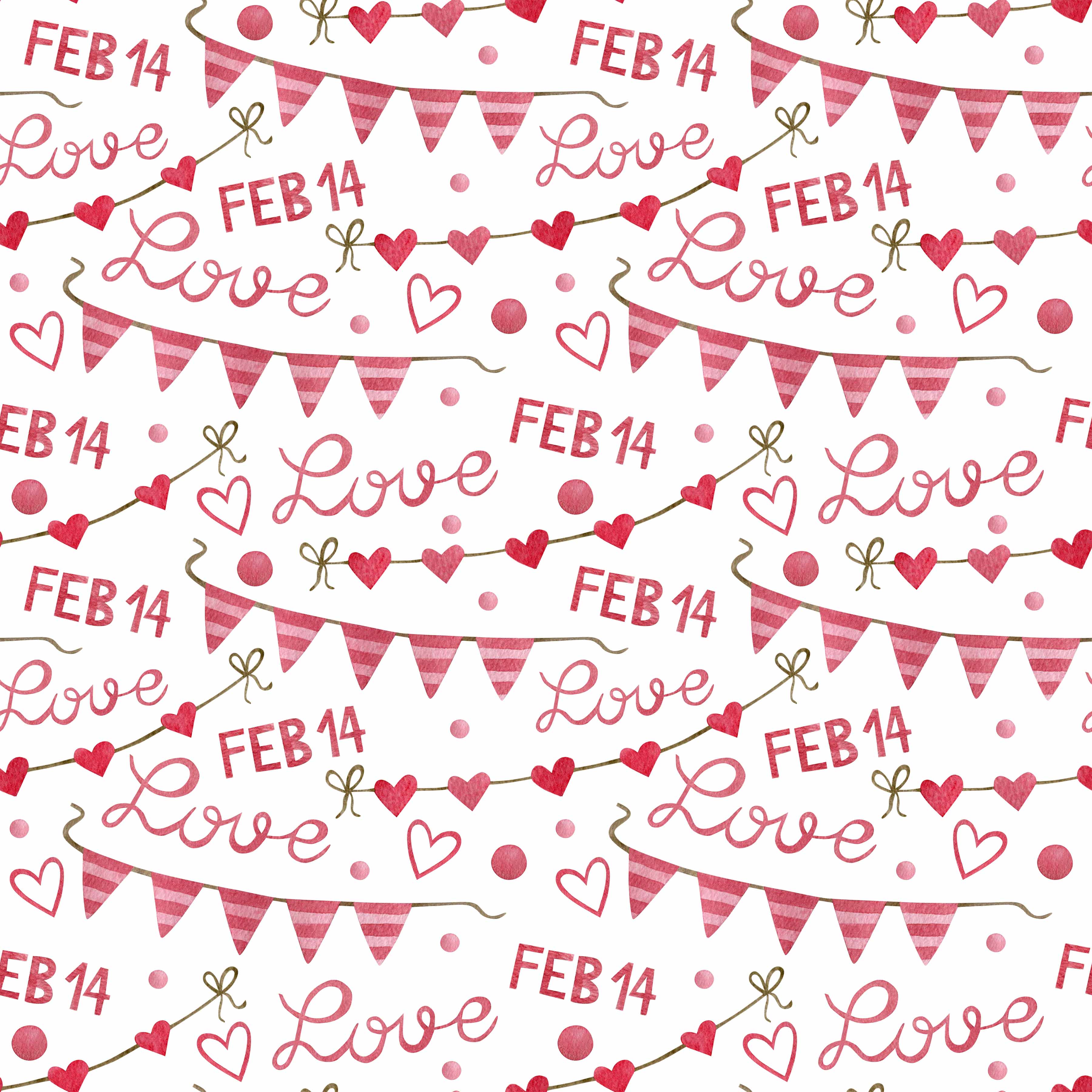 Valentine's Day Seamless Digital Paper - CraftNest - Digital Crafting and Art