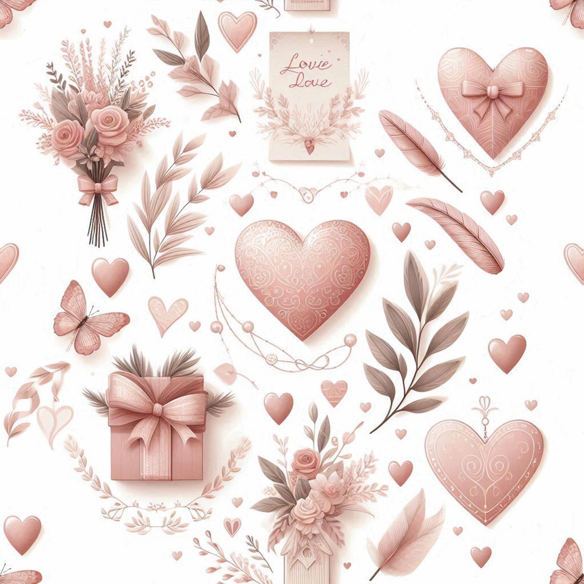 Valentine Seamless Digital Paper 2 - CraftNest - Digital Crafting and Art