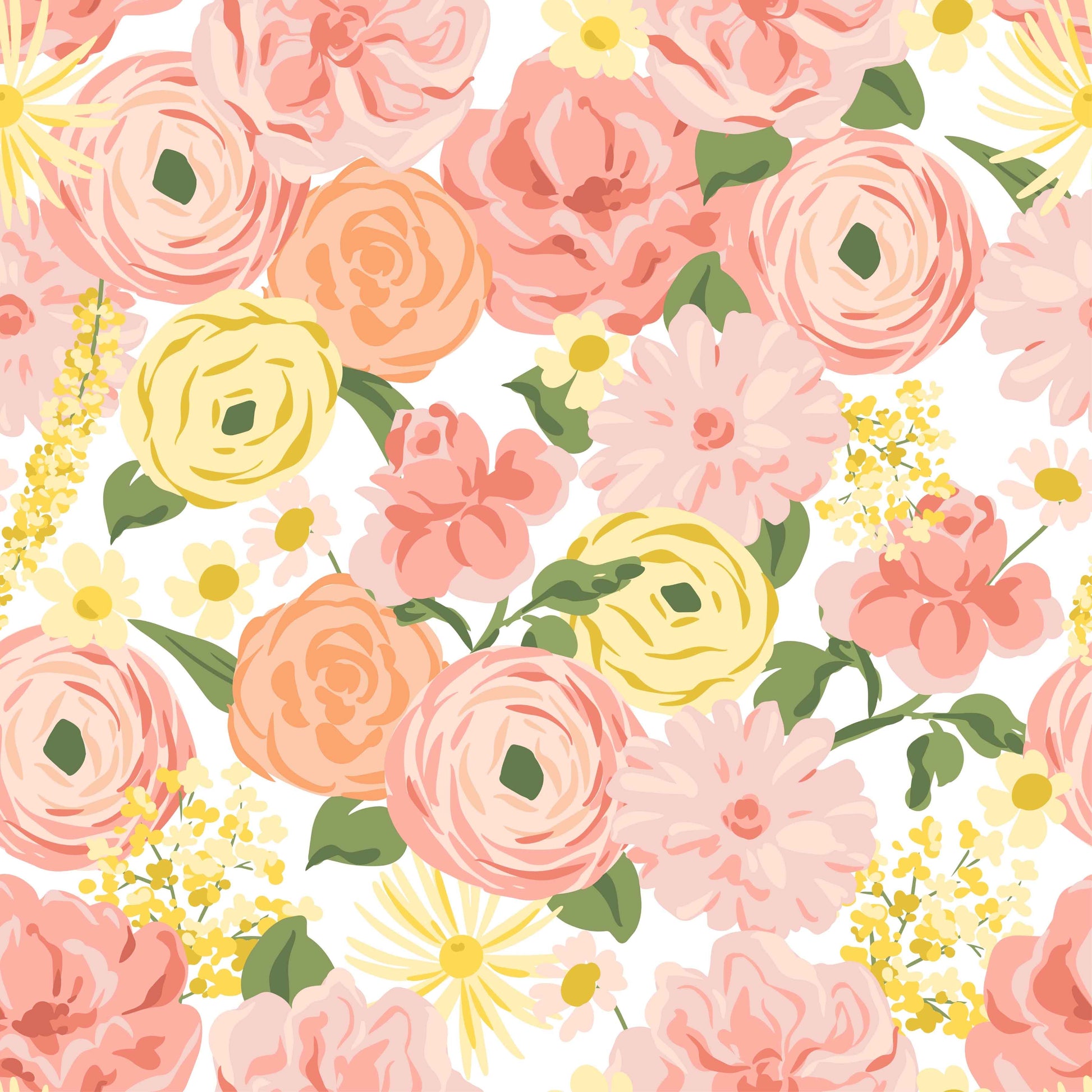 Peach Blossom Seamless Digital Paper - CraftNest - Digital Crafting and Art
