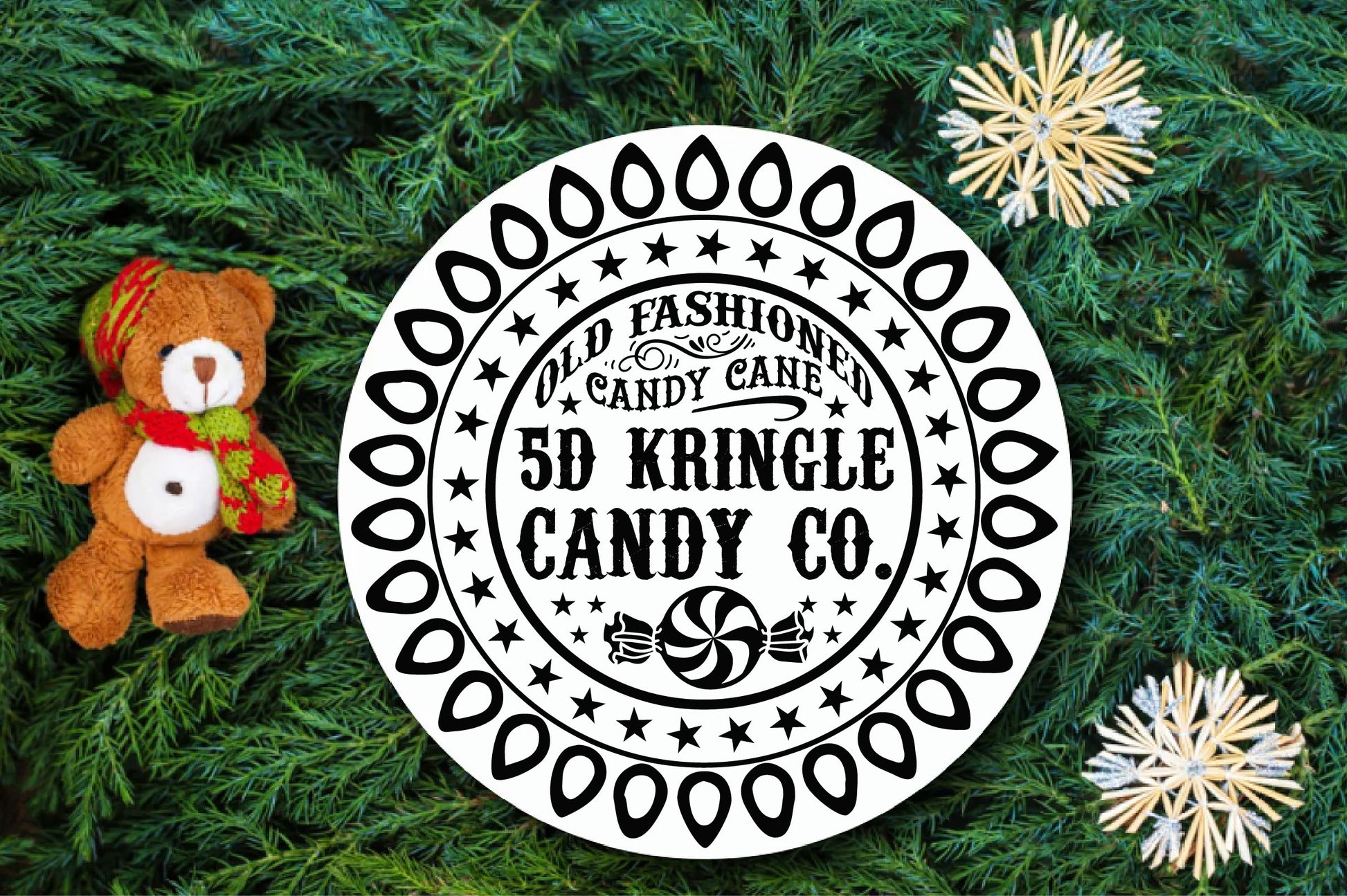 Christmas Round Sign SVG Bundle - CraftNest - Digital Crafting and Art