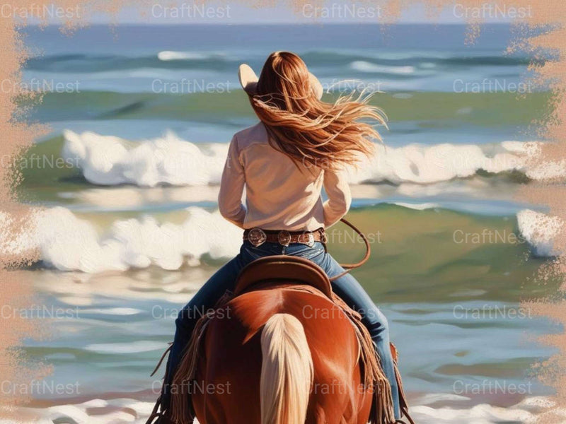 Horse Rider Wall Art - CraftNest - Digital Crafting and Art