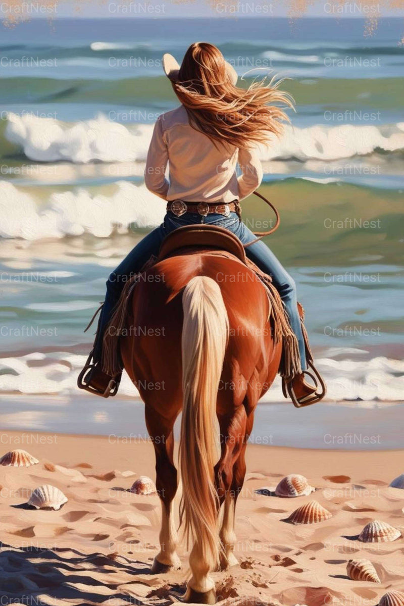 Horse Rider Wall Art - CraftNest - Digital Crafting and Art