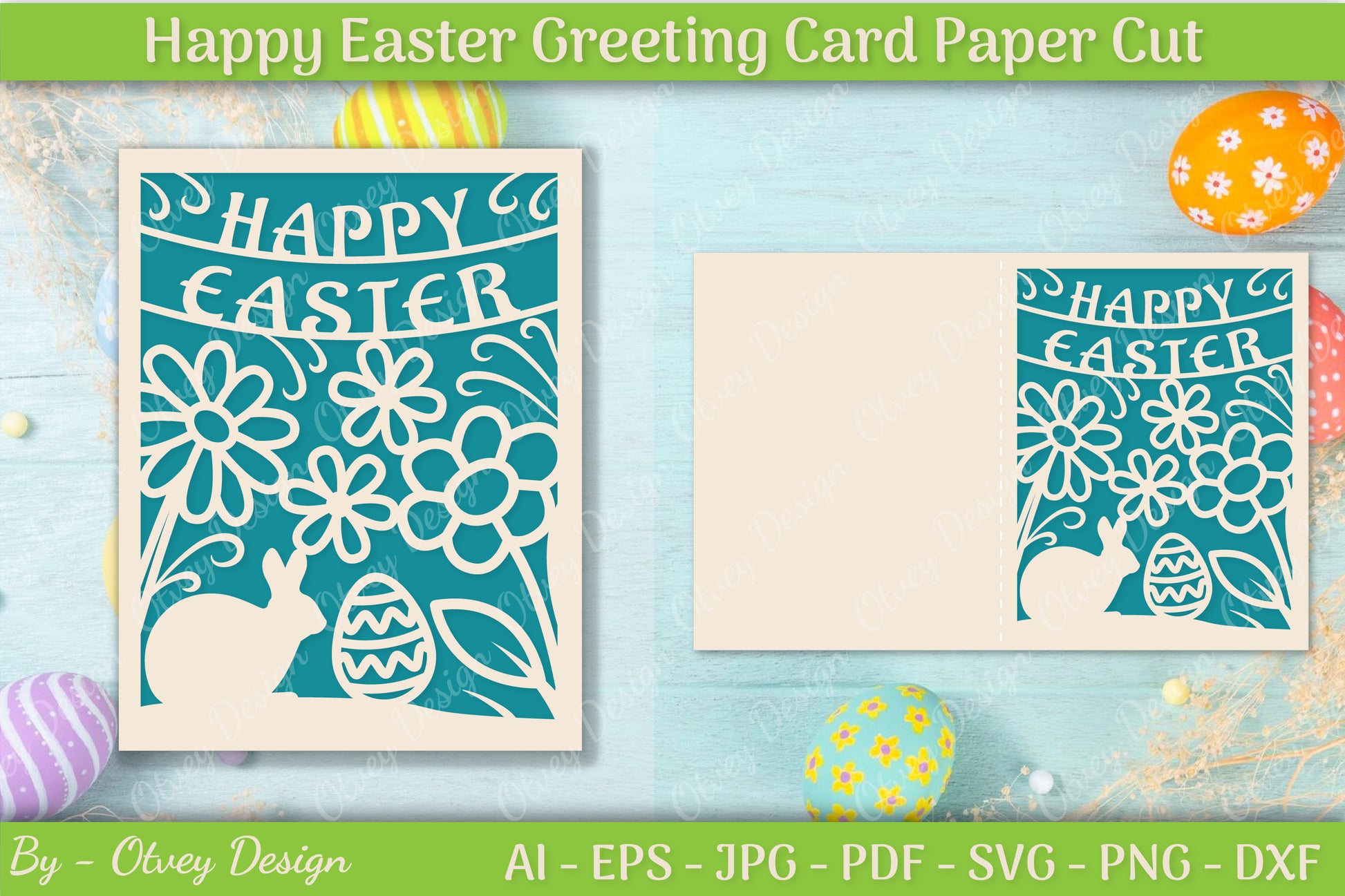 Easter Greeting Card SVG Bundle 9 - CraftNest - Digital Crafting and Art