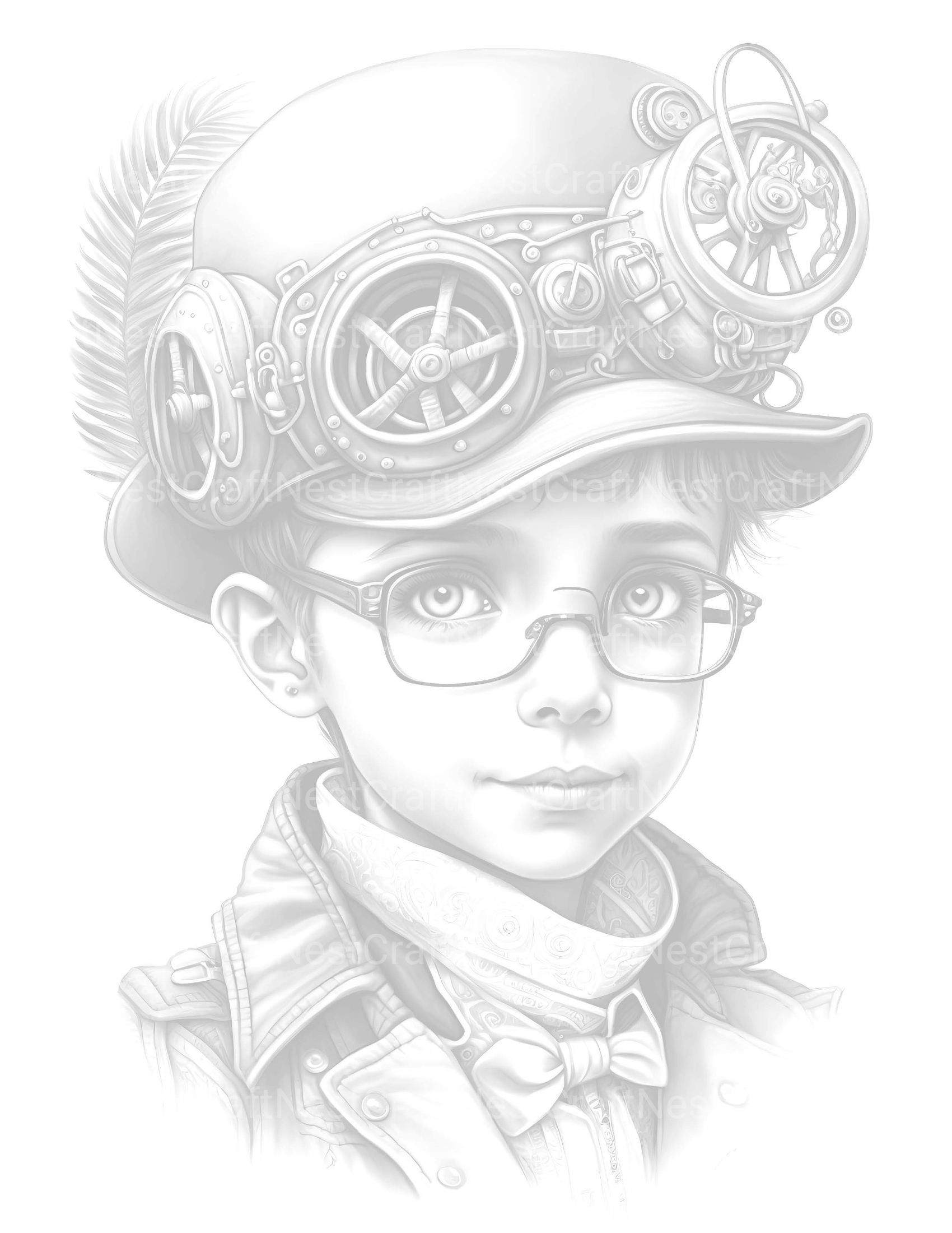 Steampunk Girl Coloring Book - CraftNest - Digital Crafting and Art