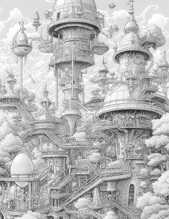 Sci-Fi Landscape Coloring Book - CraftNest - Digital Crafting and Art