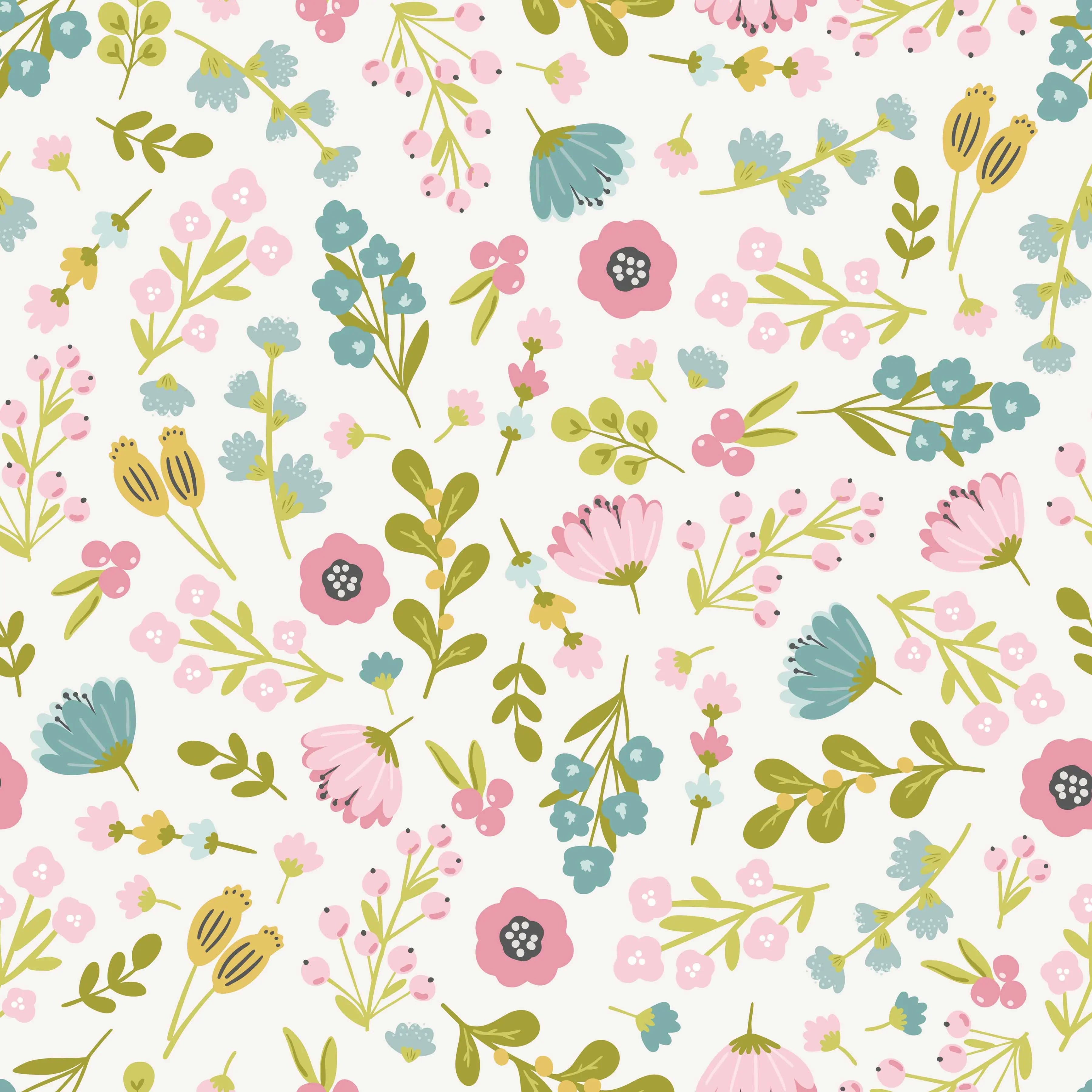 Ink Flowers Seamless Digital Paper - CraftNest - Digital Crafting and Art