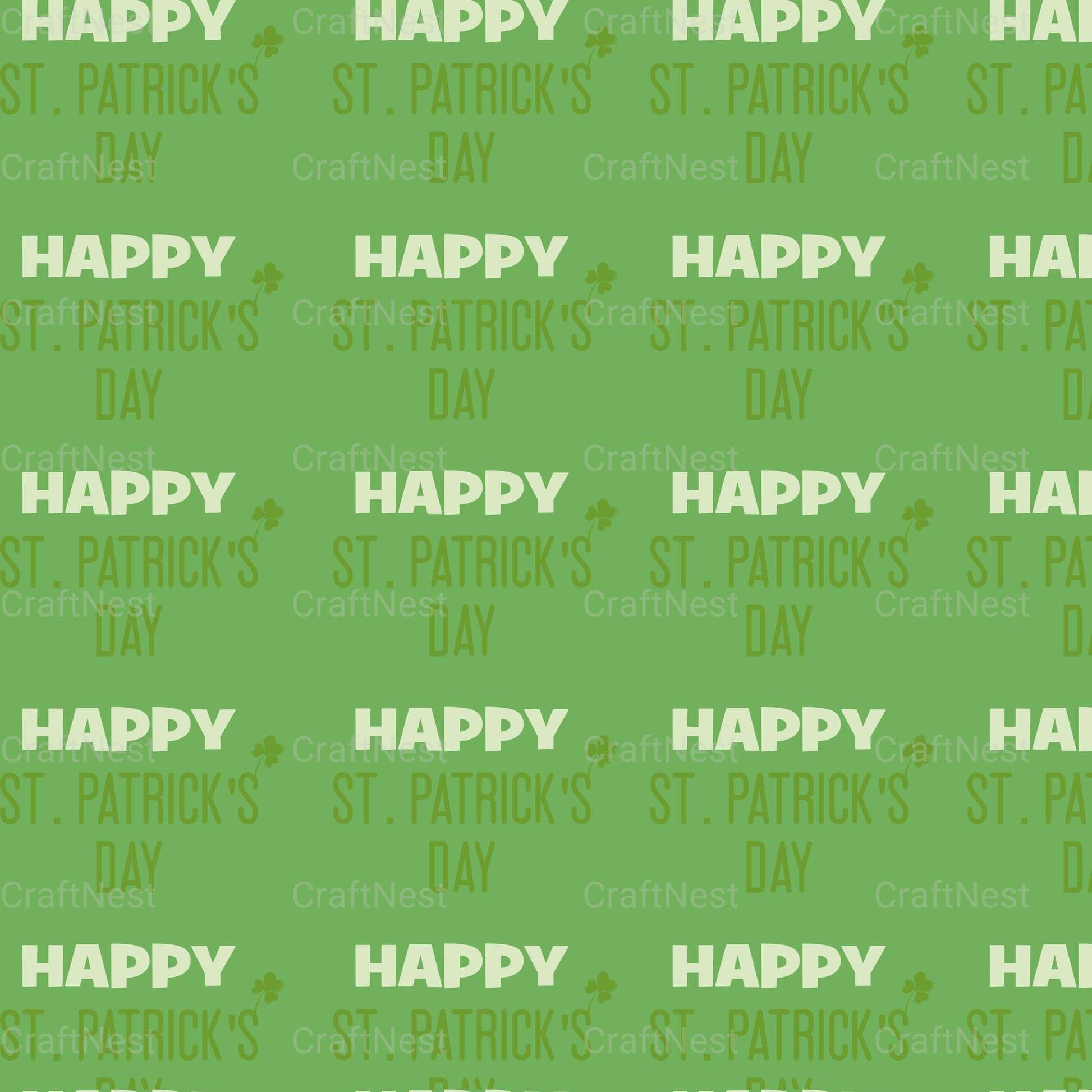 St. Patrick's Day Seamless Digital Paper - CraftNest - Digital Crafting and Art