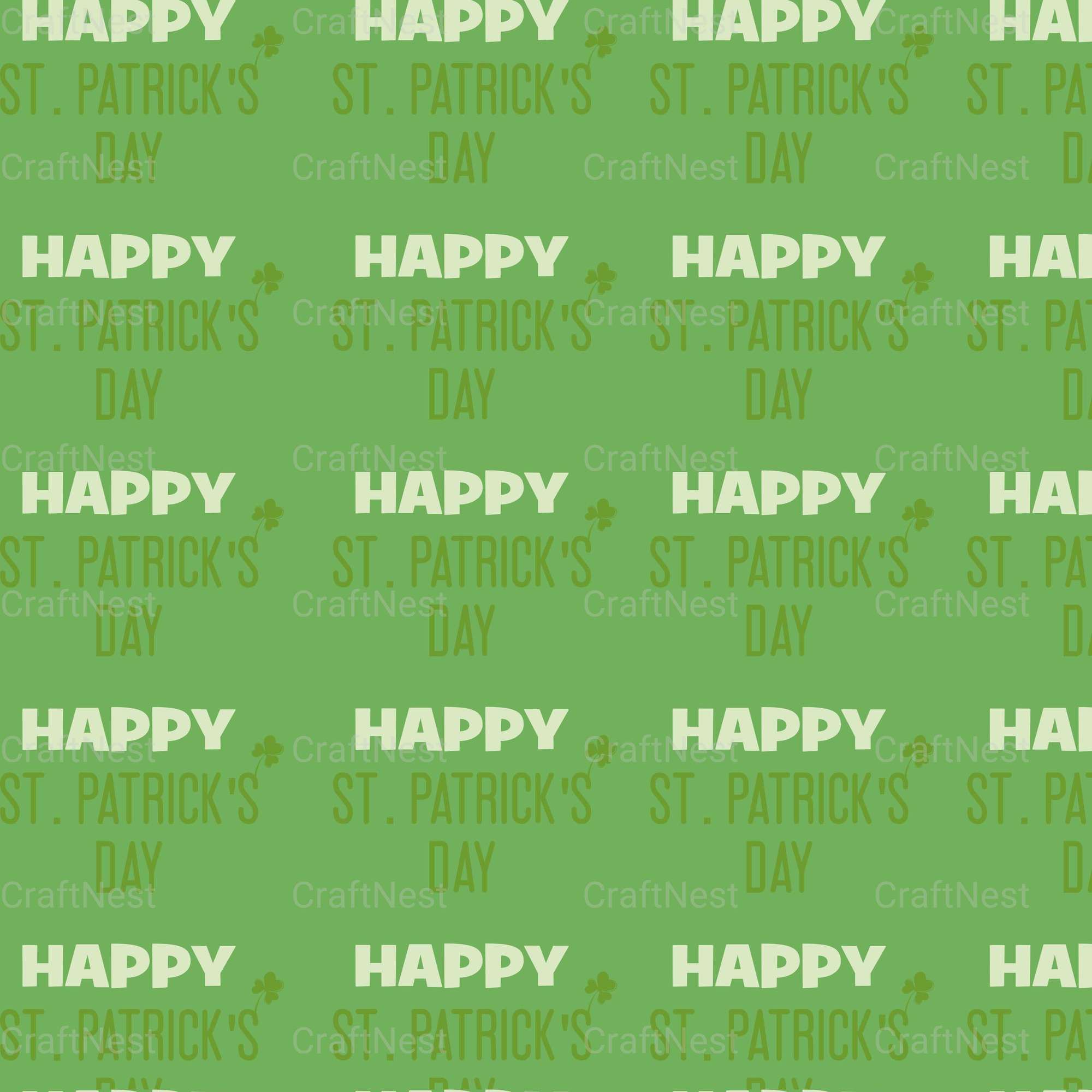 St. Patrick's Day Seamless Digital Paper - CraftNest - Digital Crafting and Art