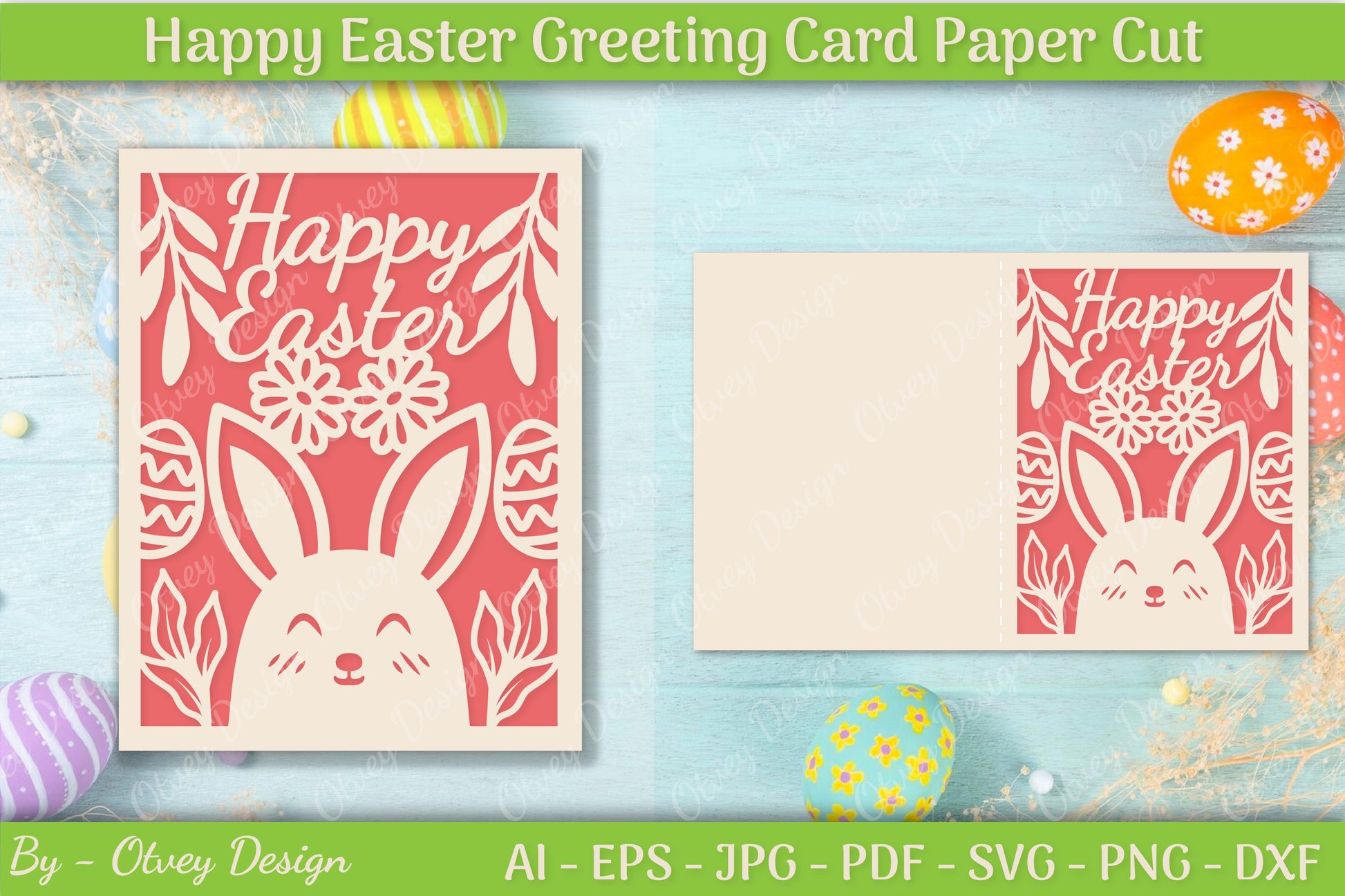 Easter Greeting Card SVG Bundle 10 - CraftNest - Digital Crafting and Art