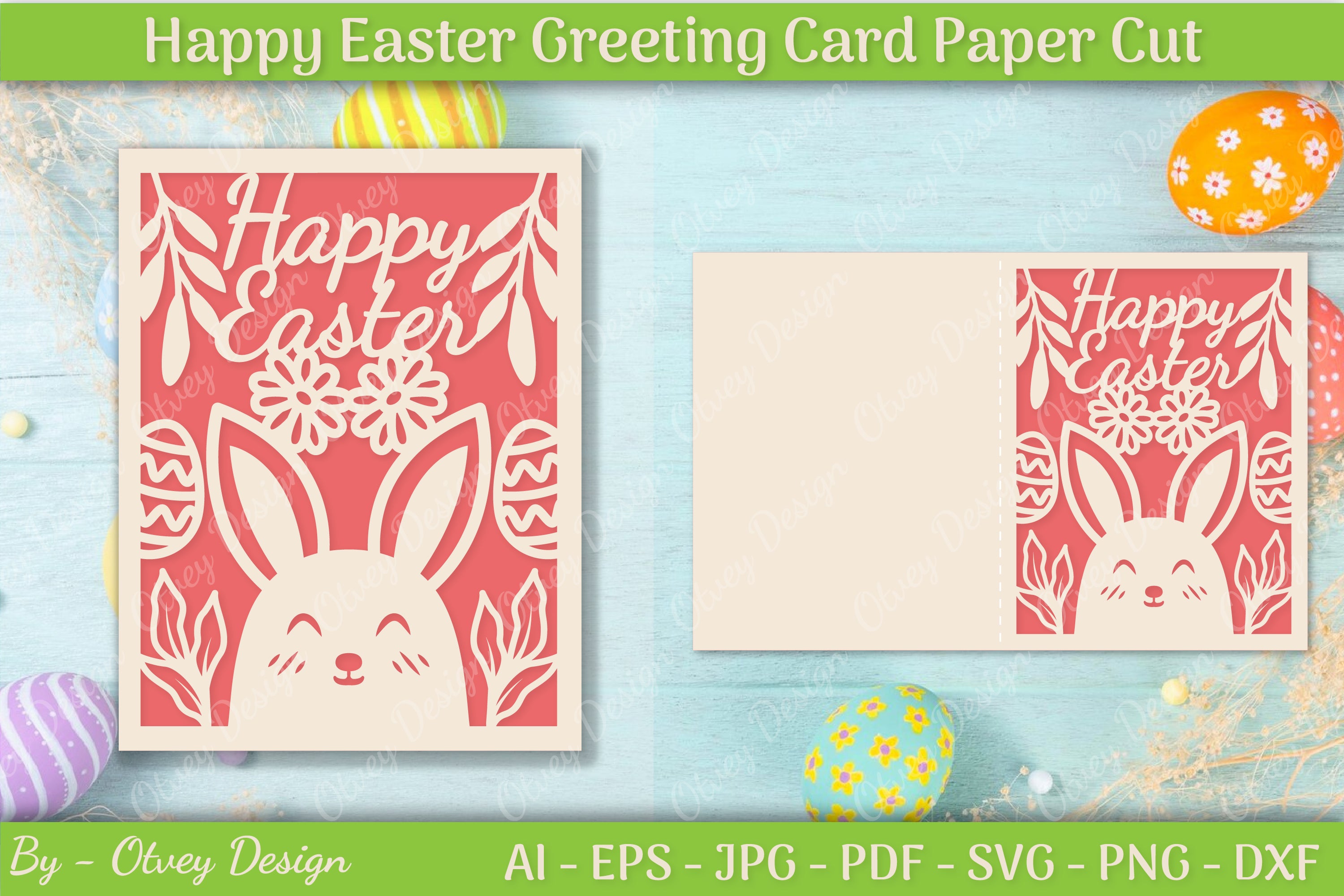 Easter Greeting Card SVG Bundle 10 - CraftNest - Digital Crafting and Art