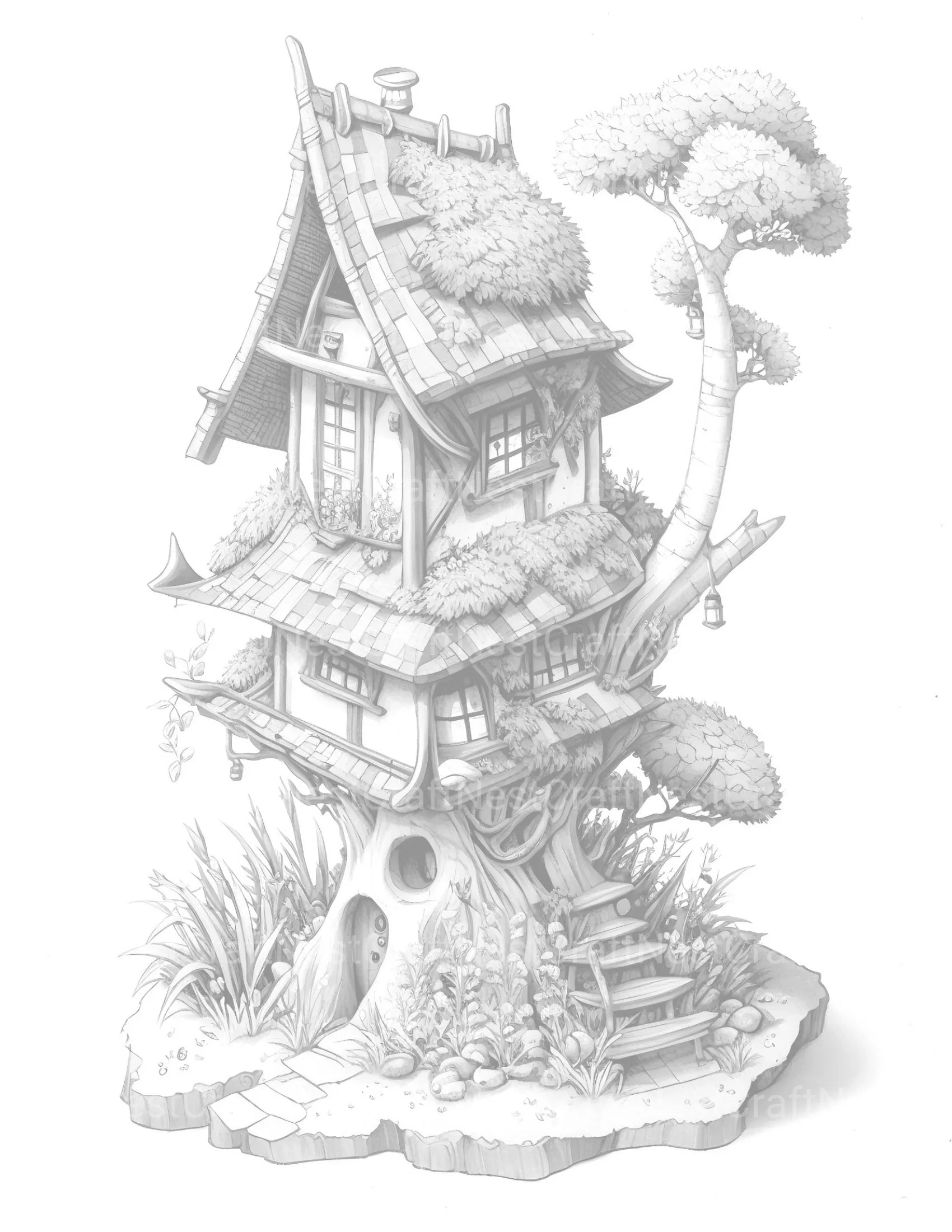 Japanese Tiny House Coloring Book - CraftNest - Digital Crafting and Art