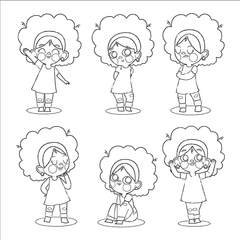 African Girl Portrait Coloring Book - CraftNest - Digital Crafting and Art