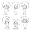 African Girl Portrait Coloring Book