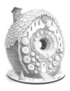 Donut House Coloring Book - CraftNest - Digital Crafting and Art