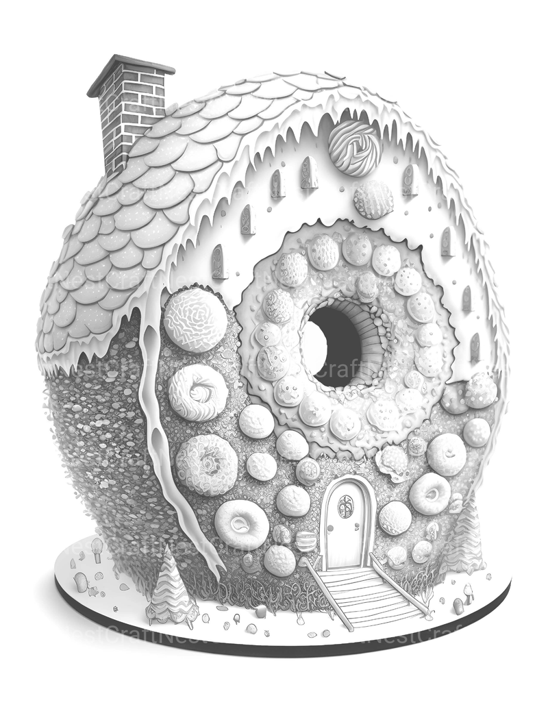 Donut House Coloring Book - CraftNest - Digital Crafting and Art