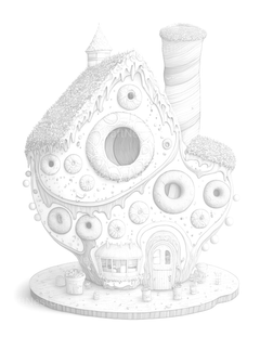 Donut House Coloring Book - CraftNest - Digital Crafting and Art