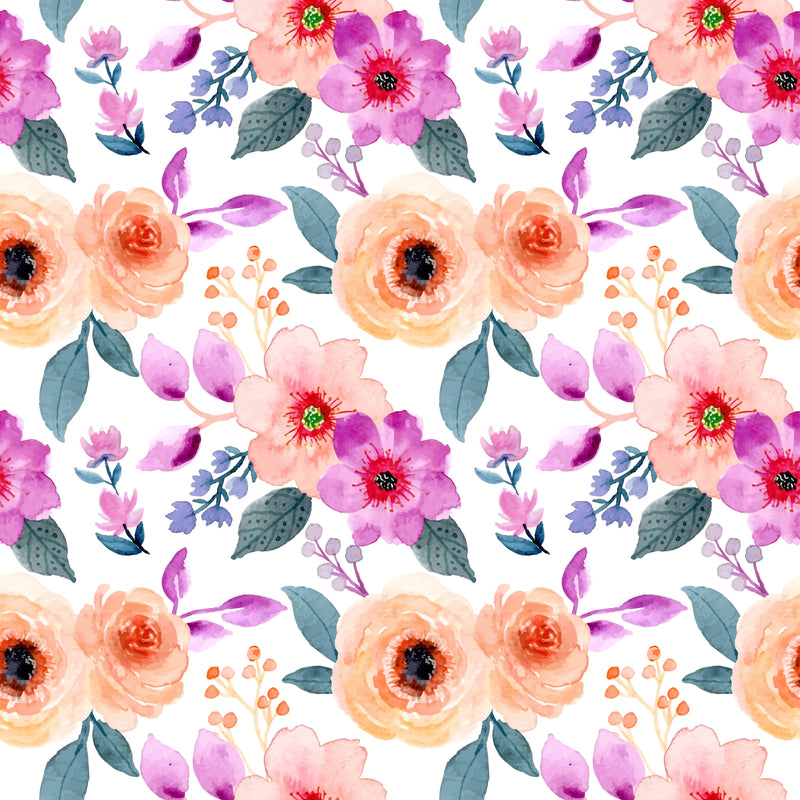 Ink Flowers Seamless Digital Paper - CraftNest - Digital Crafting and Art