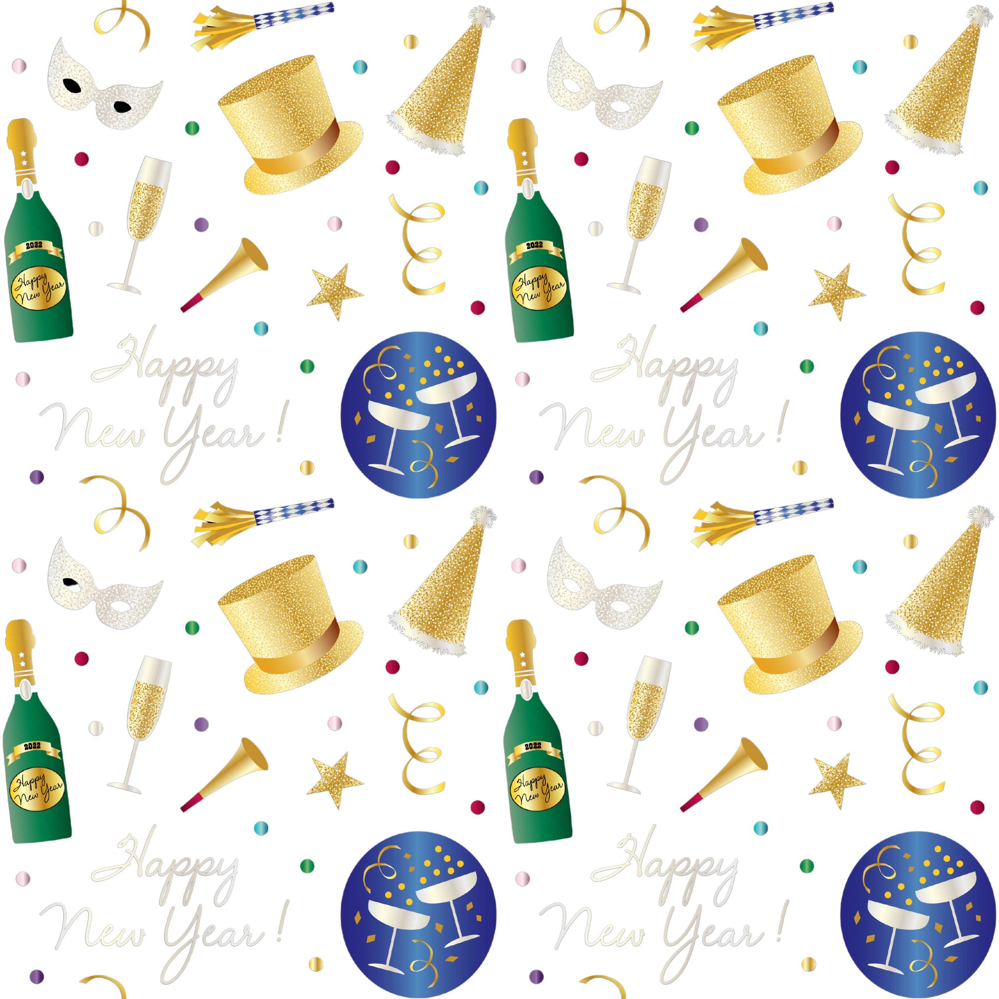 Happy New Year 2024 Seamless Digital Paper - CraftNest - Digital Crafting and Art