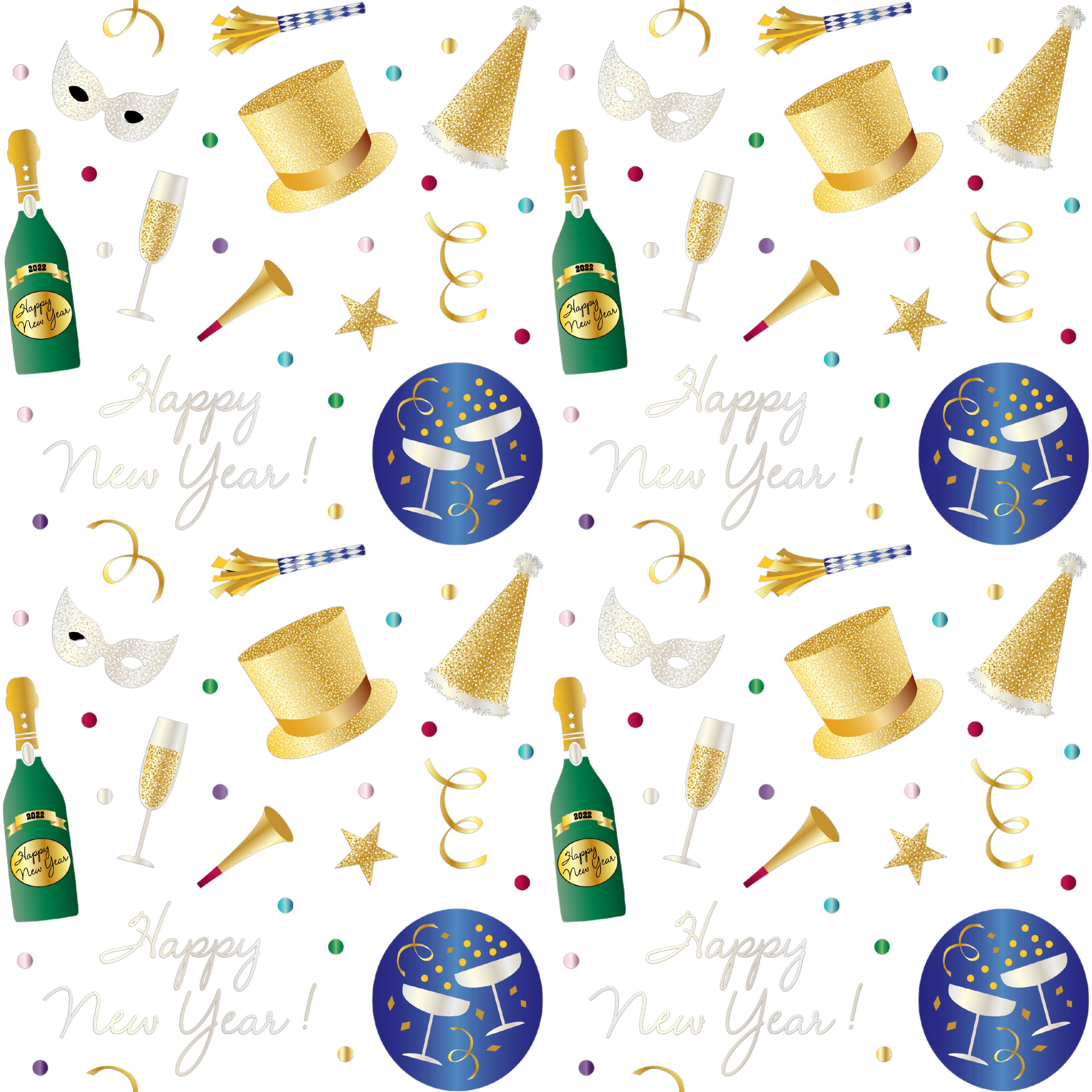 Happy New Year 2024 Seamless Digital Paper - CraftNest - Digital Crafting and Art