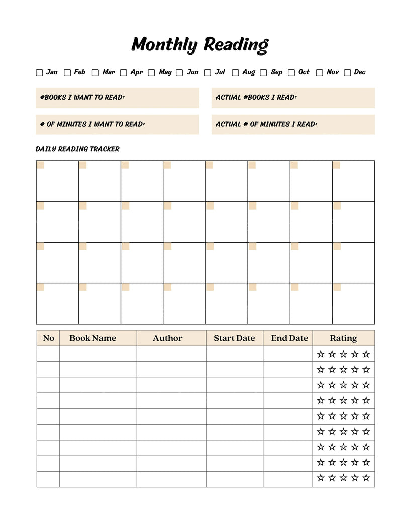 Reading Planner Guide - CraftNest - Digital Crafting and Art