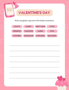 Valentine's Day Activity Book for Kids - CraftNest - Digital Crafting and Art