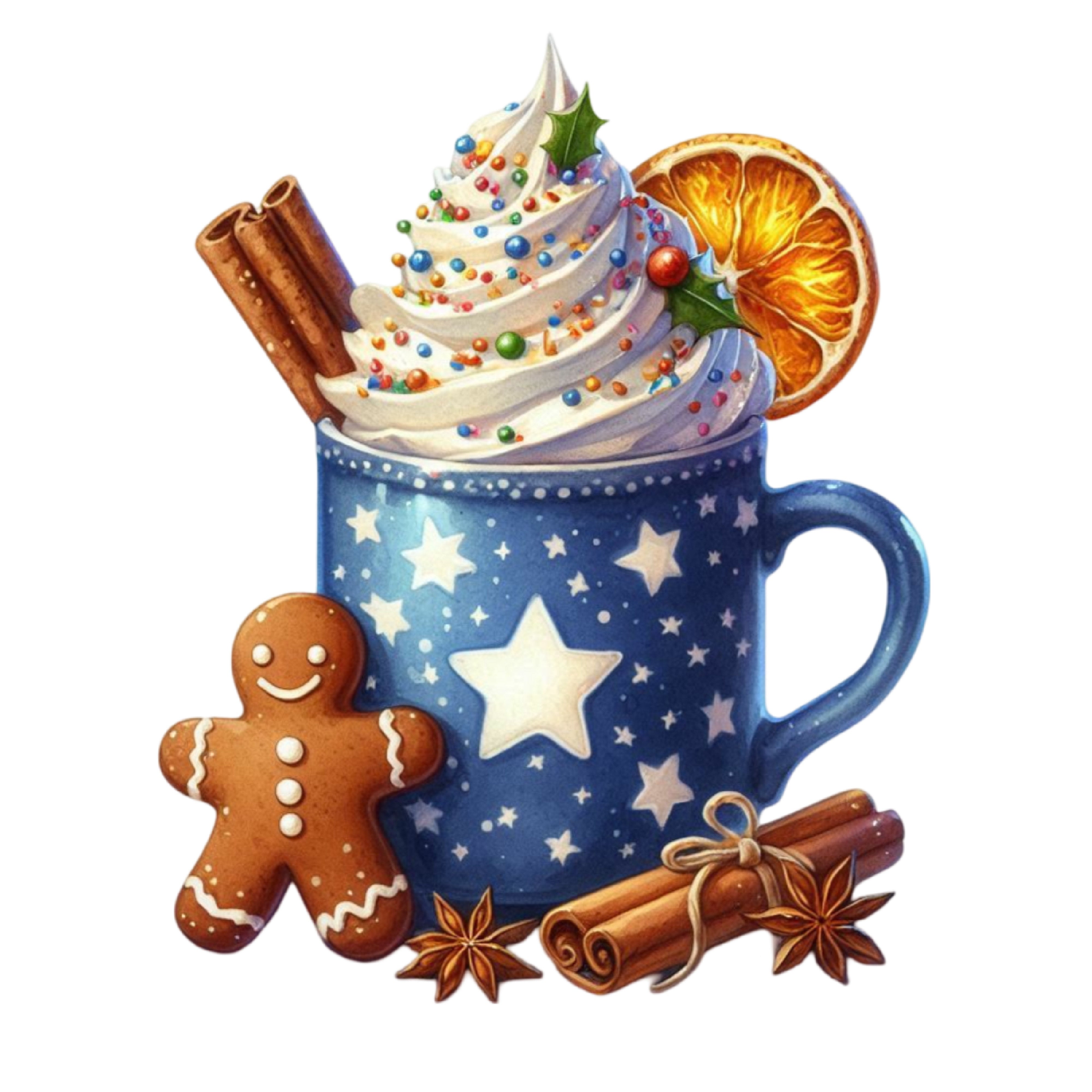 Christmas Coffee Gingerbread Clipart Bundle - CraftNest - Digital Crafting and Art