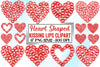 Heart Shaped Kissing Lips Clipart Bundle