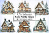 Cozy Nordic House Christmas Clipart Bundle