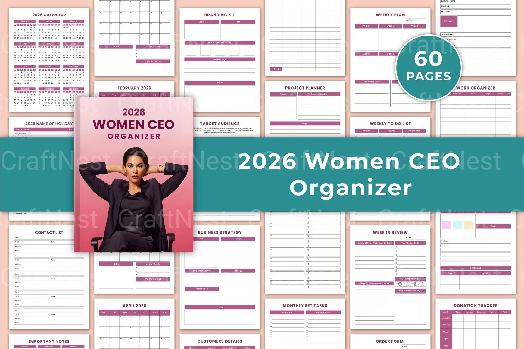 Women CEO Organizer - CraftNest - Digital Crafting and Art