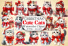 Christmas Cute Cats Clipart Bundle