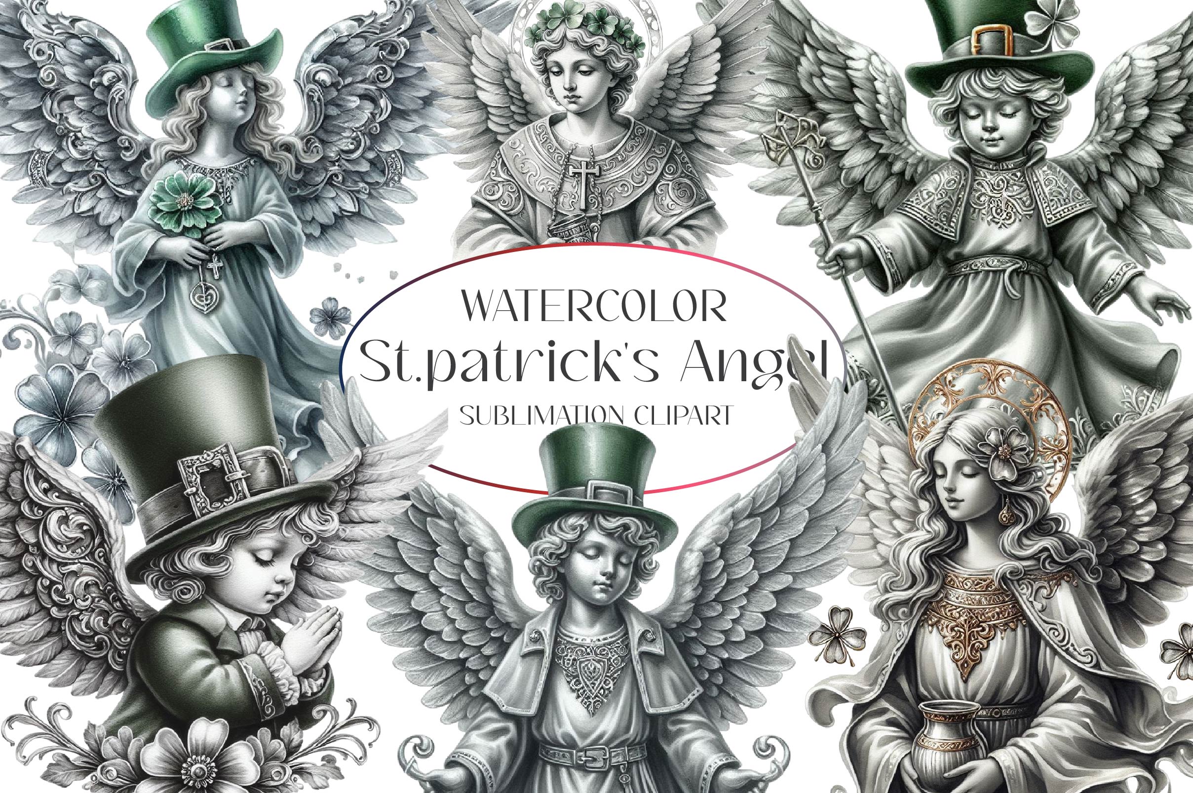 Cute Fairy St Patrick'S Day Clipart Bundle - CraftNest - Digital Crafting and Art