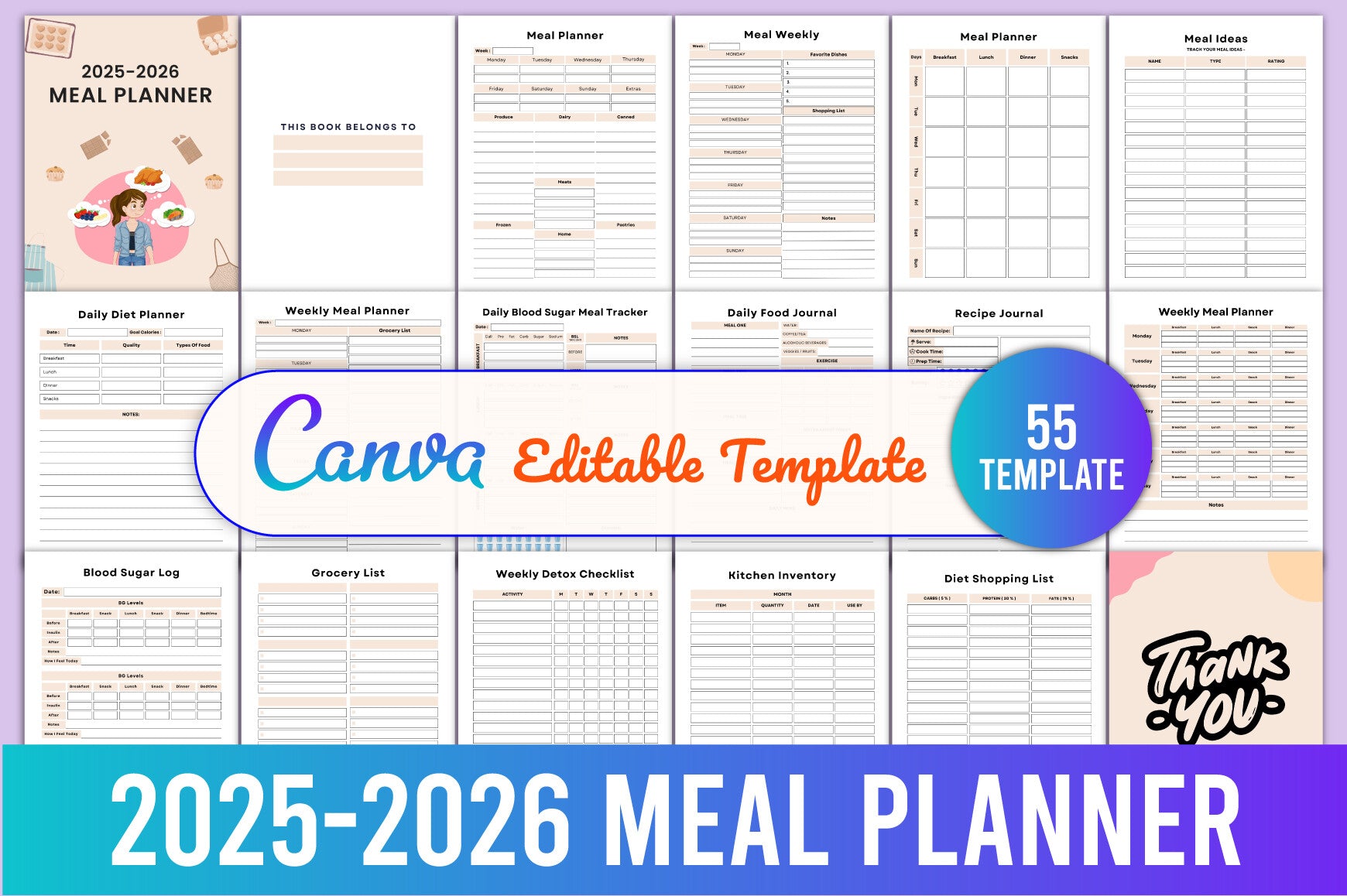 Editable Meal Planner