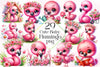 Cute Baby Flamingo Clipart Bundle