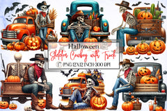 Skeleton Cowboy Truck Clipart Bundle - CraftNest - Digital Crafting and Art