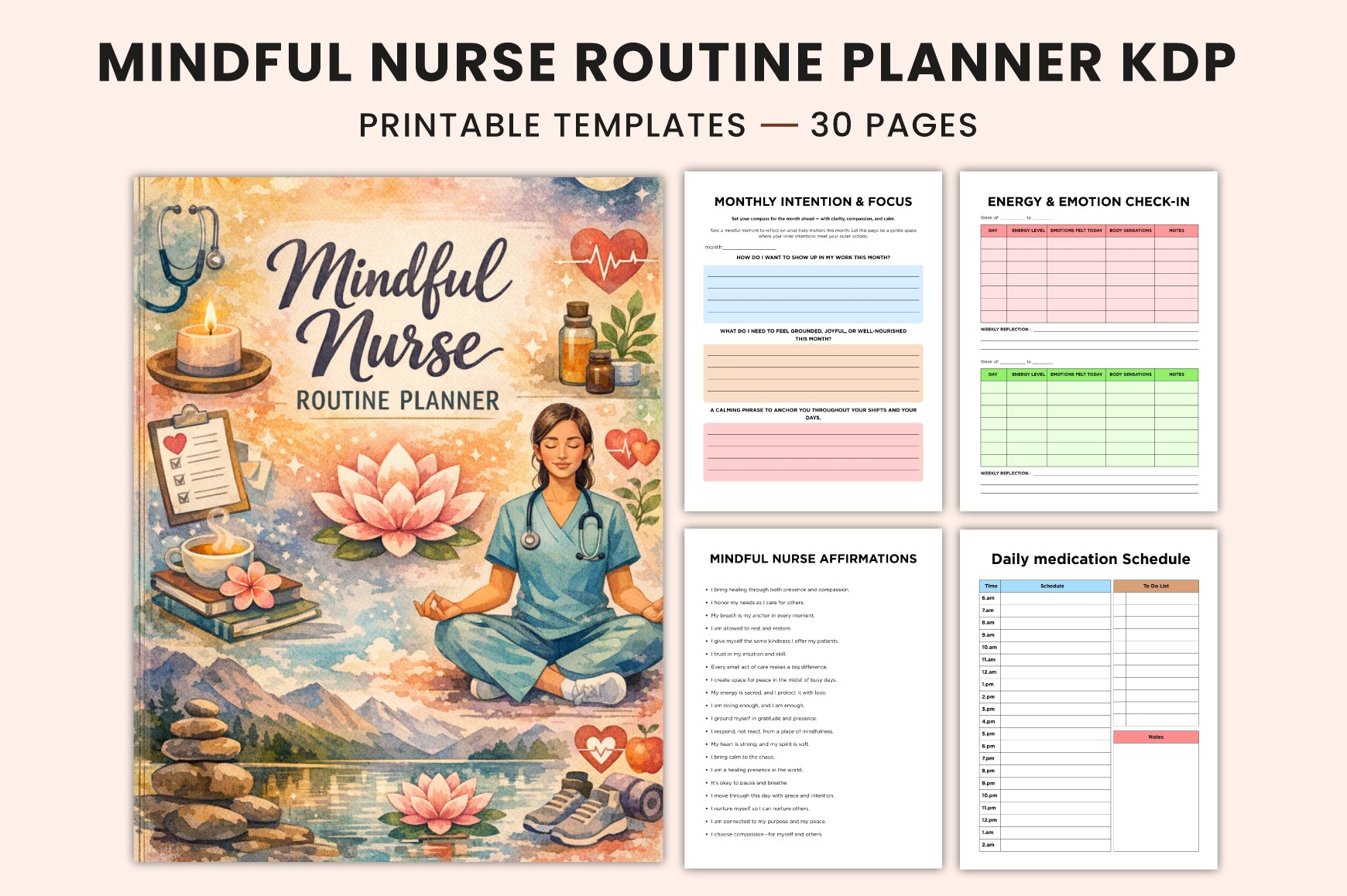 Mindful Nurse Routine Planner