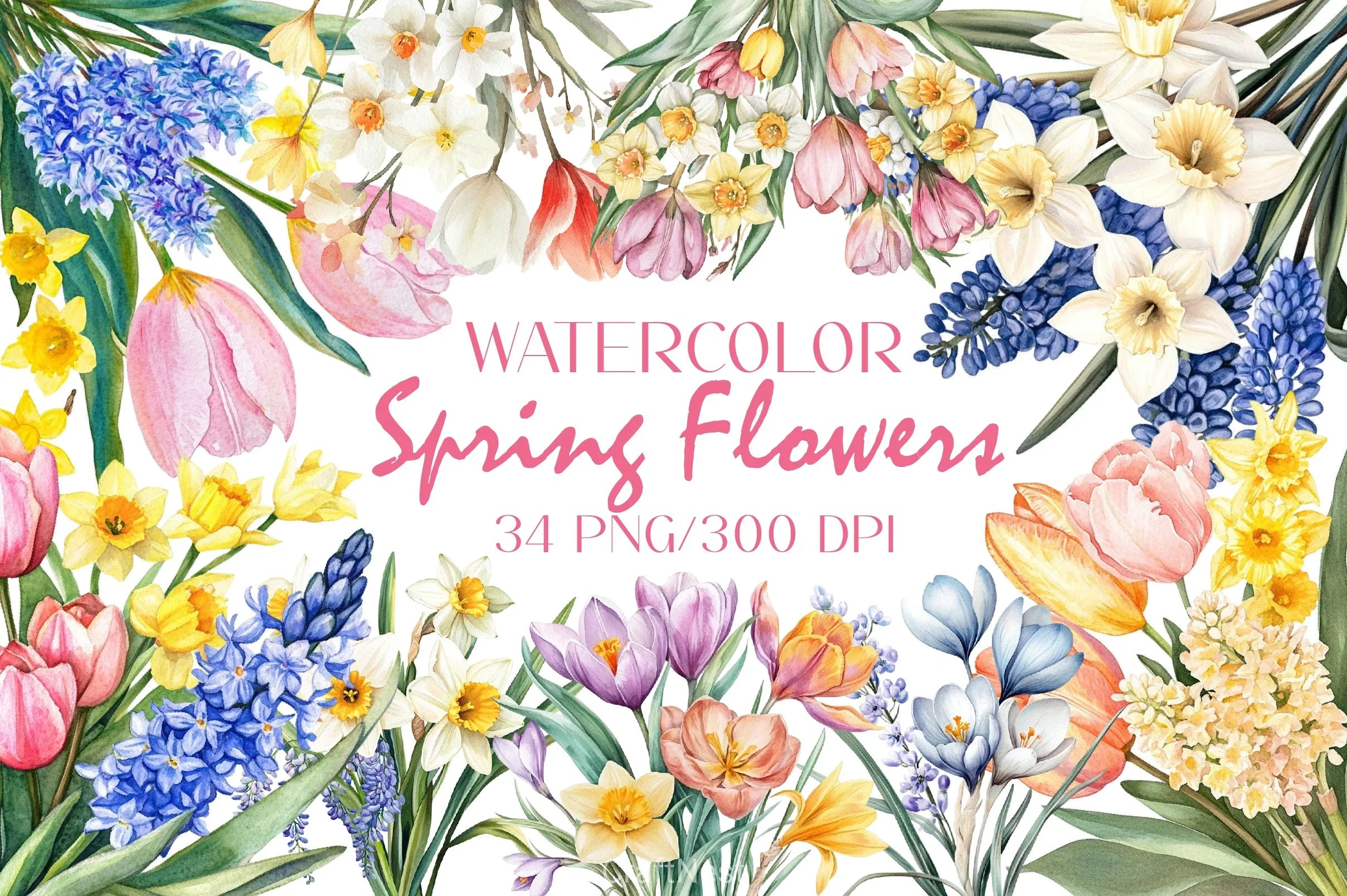 Spring Flowers Clipart Bundle 7 - CraftNest - Digital Crafting and Art