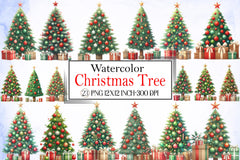 Christmas Tree Clipart Bundle 8 - CraftNest - Digital Crafting and Art