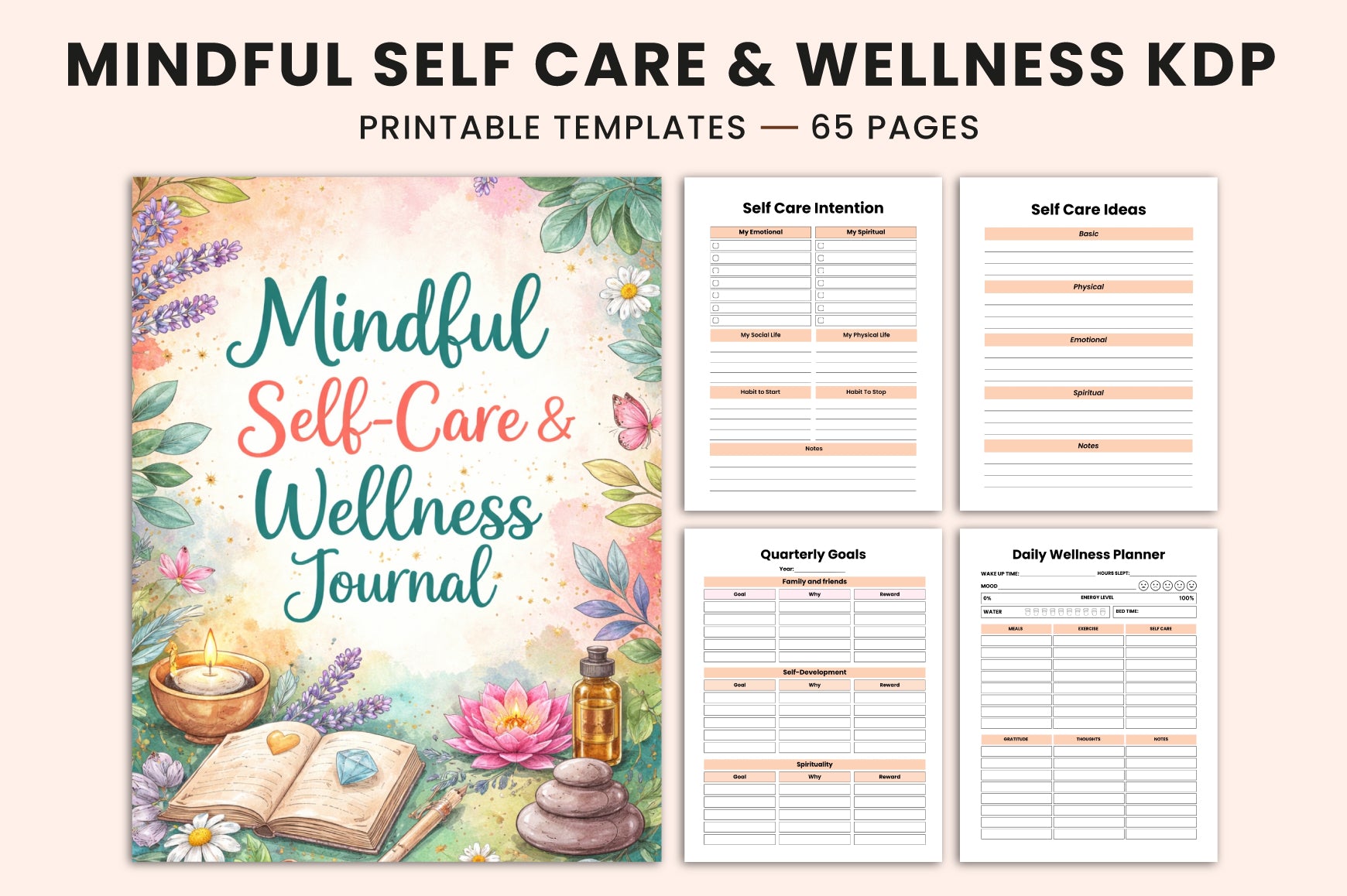 Mindful Self-Care Wellness Journal
